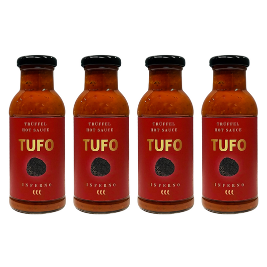 4 x TUFO Truffle Hot Sauce INFERNO  (4 x  250 ml)