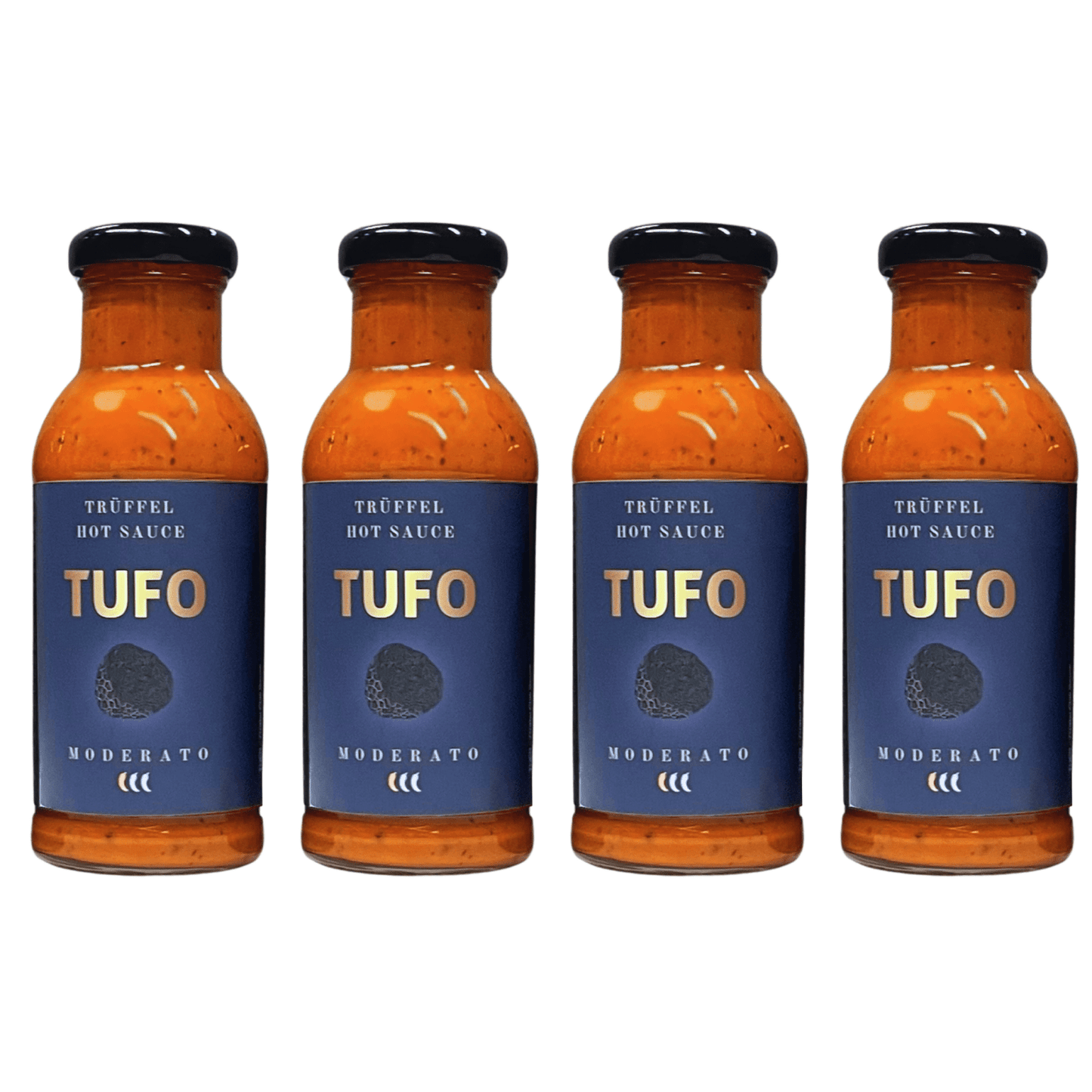 4 x TUFO Truffle Hot Sauce MODERATO (4 x 250 ml) - Hot Sauce - TufoSauce
