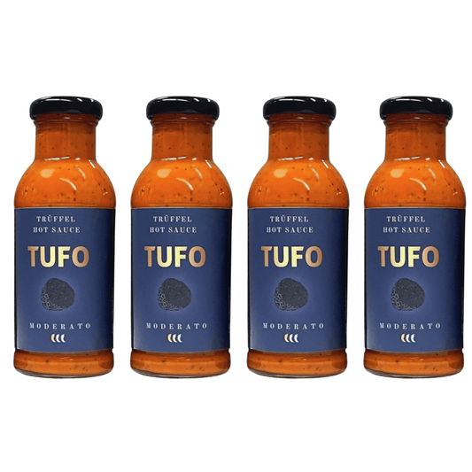 4 x TUFO Truffle Hot Sauce MODERATO (4 x 250 ml) - Hot Sauce - TufoSauce