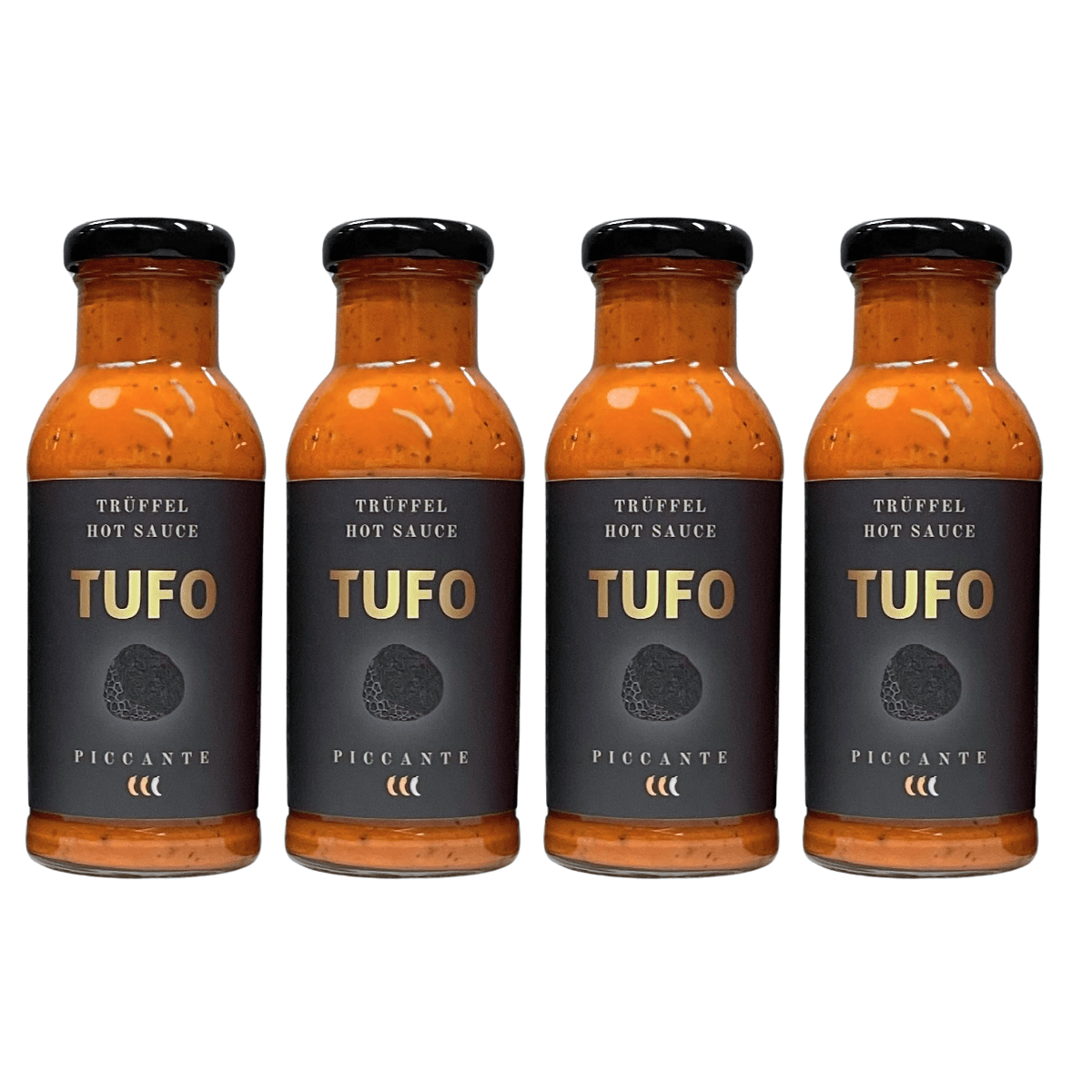 4 x TUFO Truffle Hot Sauce "PICCANTE" (2x 250 ml) - Hot Sauce - TufoSauce